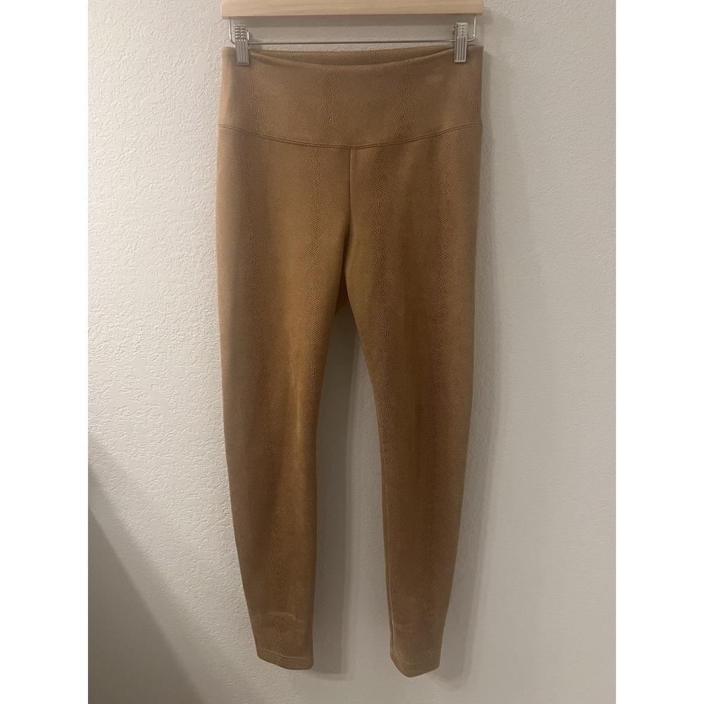 White House Black Market Bronze Snake Foil Print Runway Leggings Size 8‎